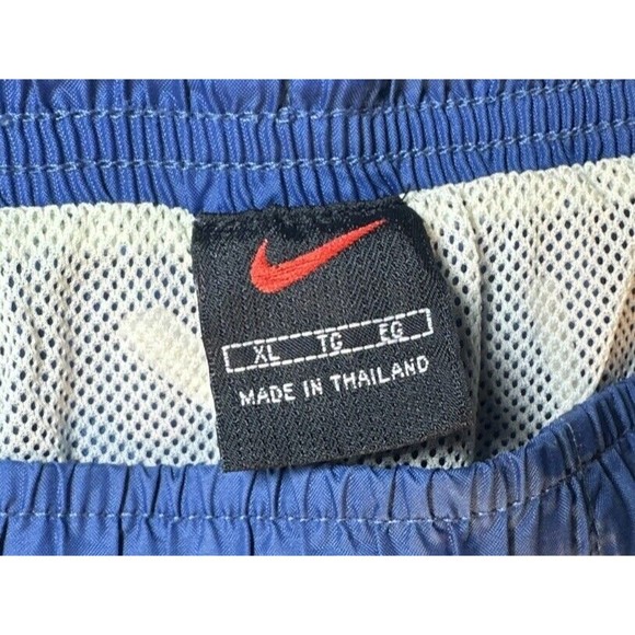 Vintage 90`s NIKE Swim Shorts Size XL Blue with Name on Rear Amazing condition - Picture 3 of 11